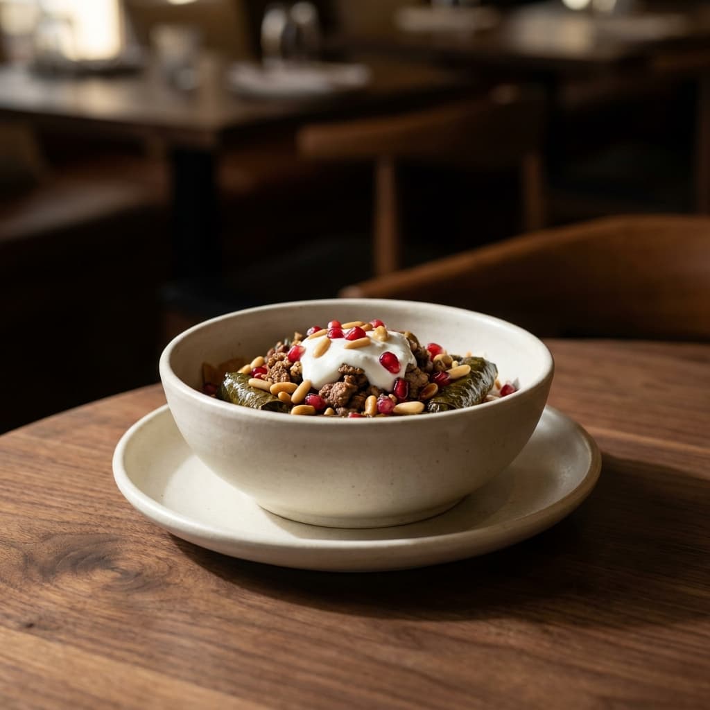 Fatteh Vine leaves with meat
