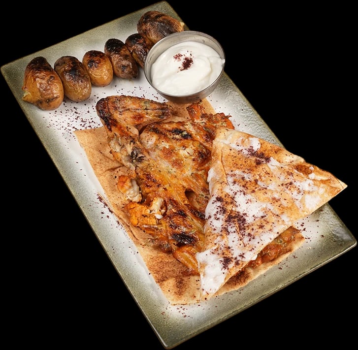 Half Charcoal Chicken Platter