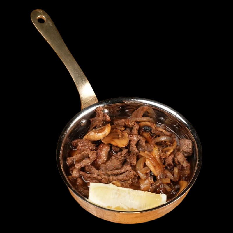 Beef with Mushroom and Onion Platter