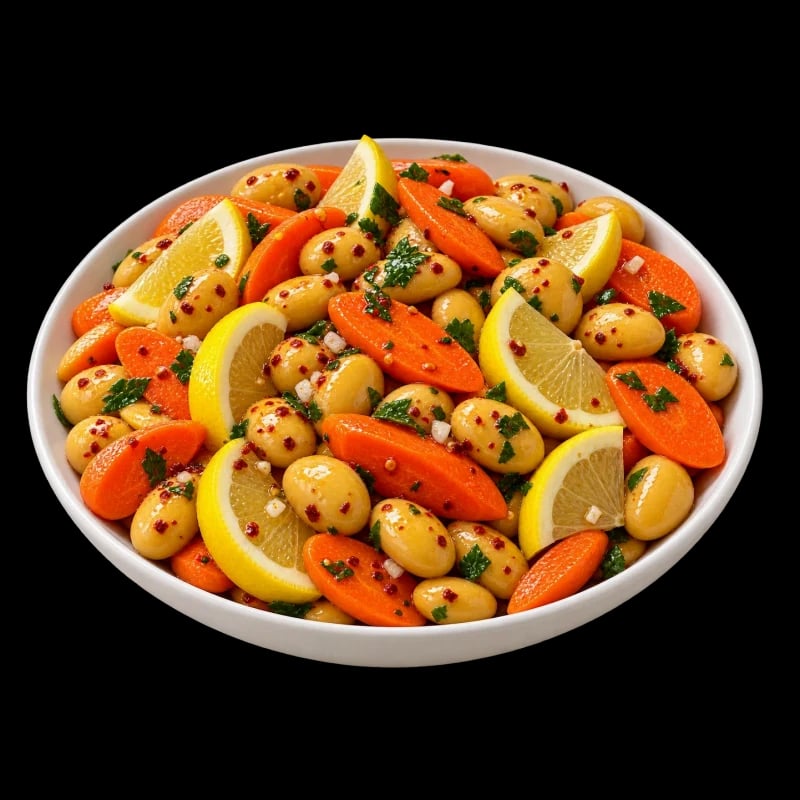 Mixed Turmos, Carrot & Lemon Plate
