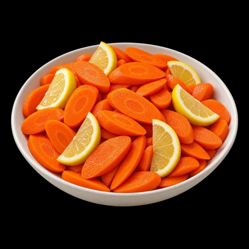 Sliced Carrot & Lemon Plate
